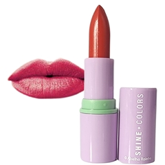 Batom Brilho Intenso Vermelho Scarlet FPS 15 Shine Colors Abelha Rainha 3,7g