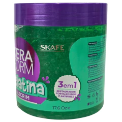 Imagem do Gelatina Capilar Alecrim 3 em 1 Restaurador, Fortalecedor e Antifrizz Vegano Keraform Skafe 500g