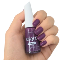 Esmalte Cremoso Roxo Sem Crise Risque 8ml