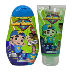 Kit Shampoo 3 em 1 Para Todos os tipos de Cabelos + Gel Fixador Os Aventureiros Luccas Neto Cia. da Natureza na internet