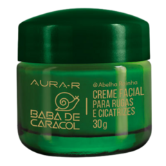Creme Facial Para Rugas e Cicatrizes Reconstituinte Aura-R Baba De Caracol Abelha Rainha 30g