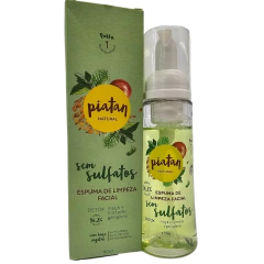 Espuma de Limpeza Facial Passo 1 Ritual de Limpeza Detox Vegano Piatan Natural 110ml