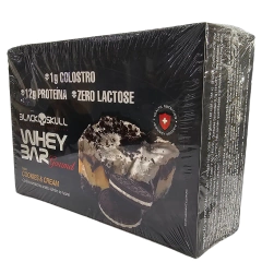 Kit 12 Whey Bar Barra de Proteínas Gourmet Sabor Cookies & Cream Black Skull 45g