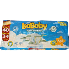 Fralda IsaBaby Super Sequinha Hora de Ninar XXG 40 Und