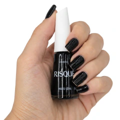 Esmalte Cremoso Preto Sépia Risque 8ml