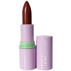 Batom Brilho Intenso Marrom Desejo FPS 15 Shine Colors Abelha Rainha 3,7g