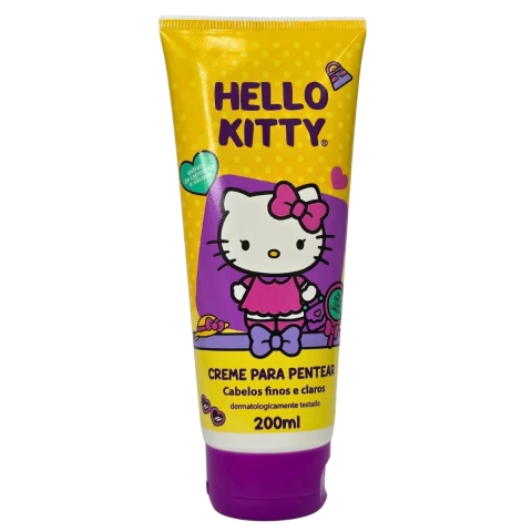 Creme Para Pentear Para Cabelos Finos e Claros Hello Kitty Cia. da Natureza 200ml