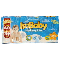 Fralda IsaBaby Super Sequinha Hora de Ninar XXG 40 Und