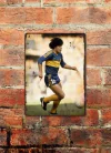 Chapa rústica Maradona en Boca