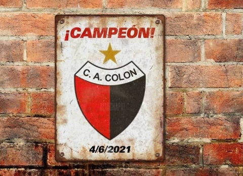 Chapa rústica Escudo Colón