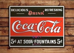 Chapa rústica Coca Cola
