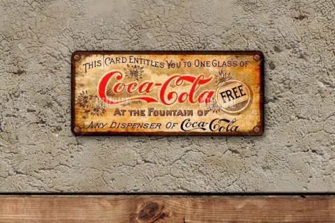 Chapa rústica Coca Cola - comprar online