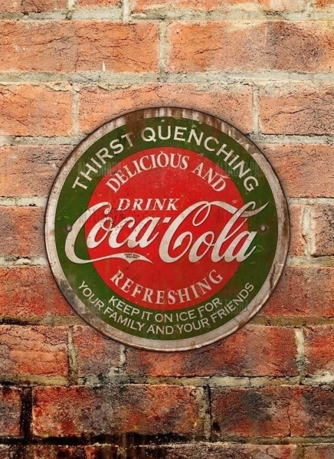 Chapa rústica Coca Cola
