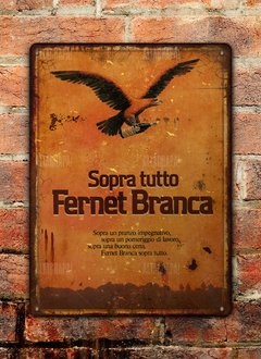 Chapa rústica fernet Branca Sopra Tutto - comprar online