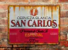 CHAPA RÚSTICA CERVEZA SAN CARLOS BLANCA ESPECIAL