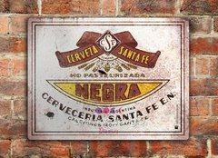 Chapa rústica cerveza Santa Fe Negra