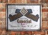 Chapa rústica cerveza Santa Fe Genuina Especial