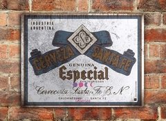 Chapa rústica cerveza Santa Fe Genuina Especial