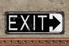 Chapa cartelito: Exit - comprar online