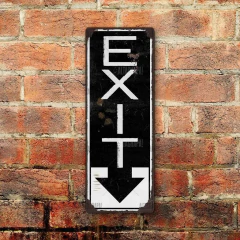 Chapa cartelito: Exit - AltaChapa! Deco