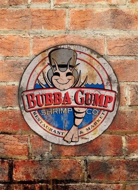 Chapa rústica Bubba Gump Forrest Gump