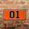 Chapa rústica Patente Dukes Hazzard General Lee