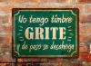 Chapa rústica No tengo timbre