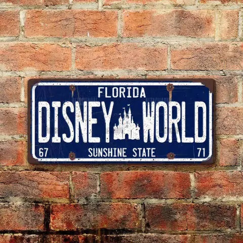 Chapa rústica Patente Disney World Florida