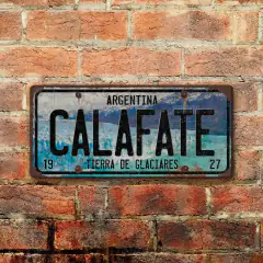 Chapa rústica Patente Argentina El Calafate Santa Cruz