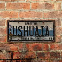 Chapa rústica Patente Argentina Ushuaia Tierra del Fuego