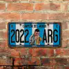 Chapa rústica Patente Messi Argentina Campeón del Mundo 2022