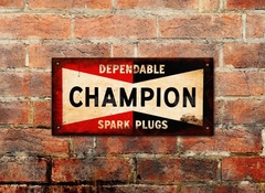 Chapa rústica Bujías Champion