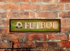 Chapa cartelito: "Fútbol"