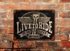 Chapa rústica Live to Ride Harley Davidson