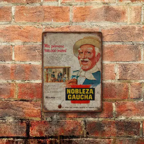 Chapa rústica Yerba Mate Nobleza Gaucha