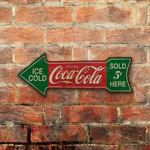Chapa rústica Flecha Coca Cola