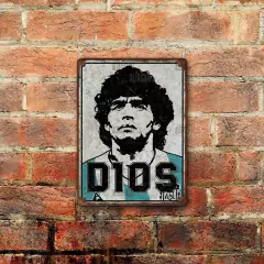 Chapa rústica Maradona Dios