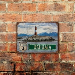 Chapa rústica Ushuaia Argentina Ruta 3 - comprar online
