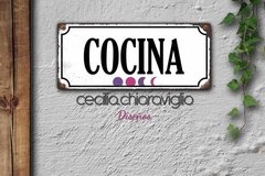 Chapa cartelito: Cocina
