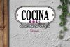 Chapa cartelito: Cocina