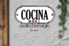 Chapa cartelito: Cocina