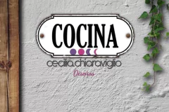 Chapa cartelito: Cocina
