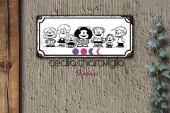 Chapa cartelito: Mafalda