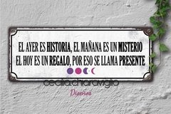 Chapa cartelito: Presente