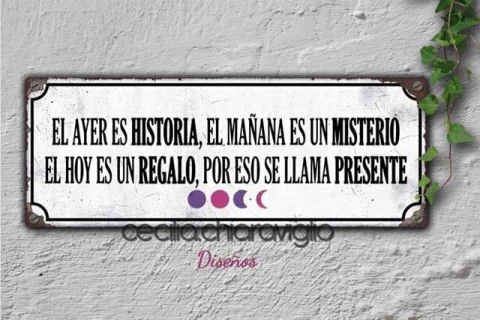 Chapa cartelito: Presente