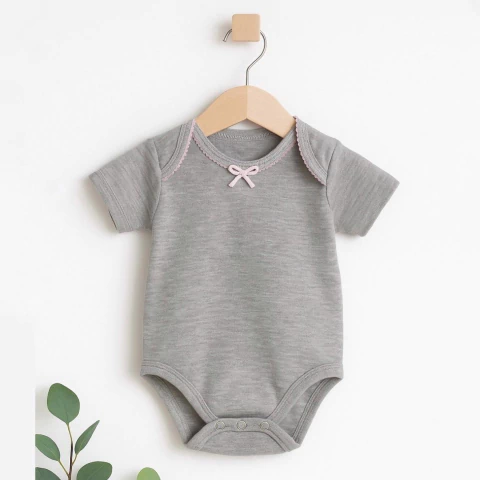 Bodie GRIS melange - Picot rosa - comprar online