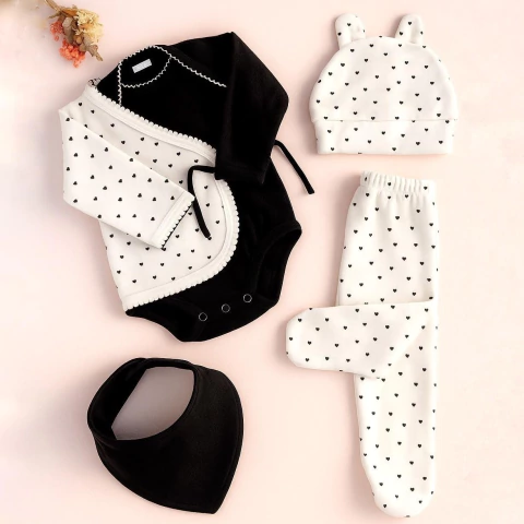 Conjunto Amorcito- bodie manga larga- bandana - comprar online