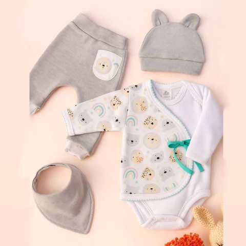 Conjunto Arco iris- bodie MANGA LARGA - bandana - comprar online