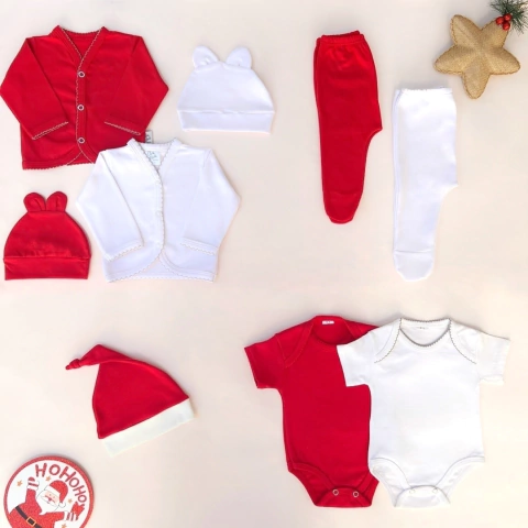 Conjunto y bodie rojo + conjunto y bodie blanco - comprar online