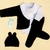Conjunto negro- bodie blanco - bandana blanca